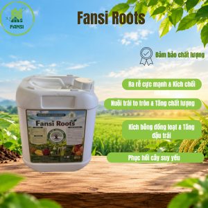 Phân Bón Fansi Roots Can 5 Lít – Phân Bón Hữu Cơ Kích Rễ, Kích Chồi, Nuôi Trái